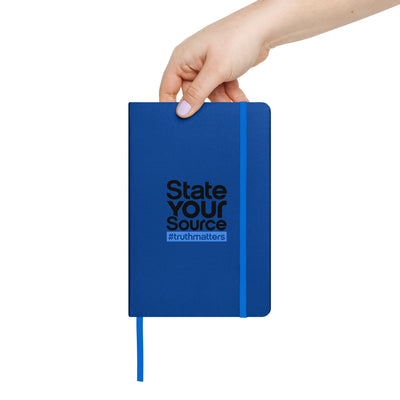 State Your Source-Hardcover Bound Notebook- BLUE