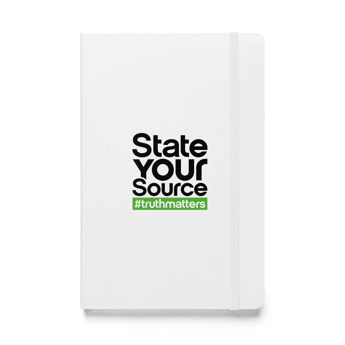 State Your Source- Hardcover Bound Notebook- GREEN