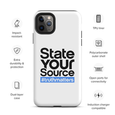 State Your Source- Tough Case for iPhone®s BLUE