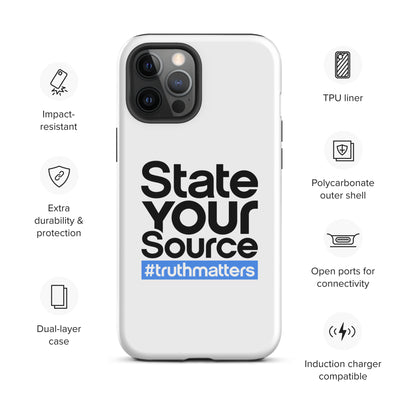 State Your Source- Tough Case for iPhone®s BLUE