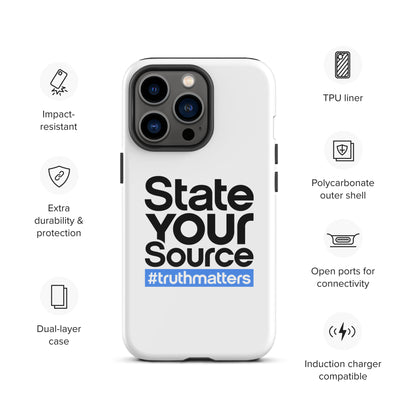 State Your Source- Tough Case for iPhone®s BLUE