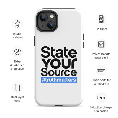 State Your Source- Tough Case for iPhone®s BLUE