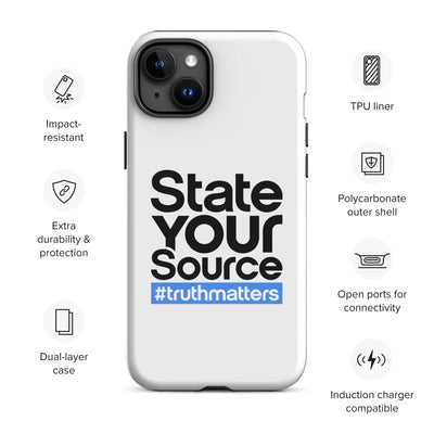 State Your Source- Tough Case for iPhone®s BLUE