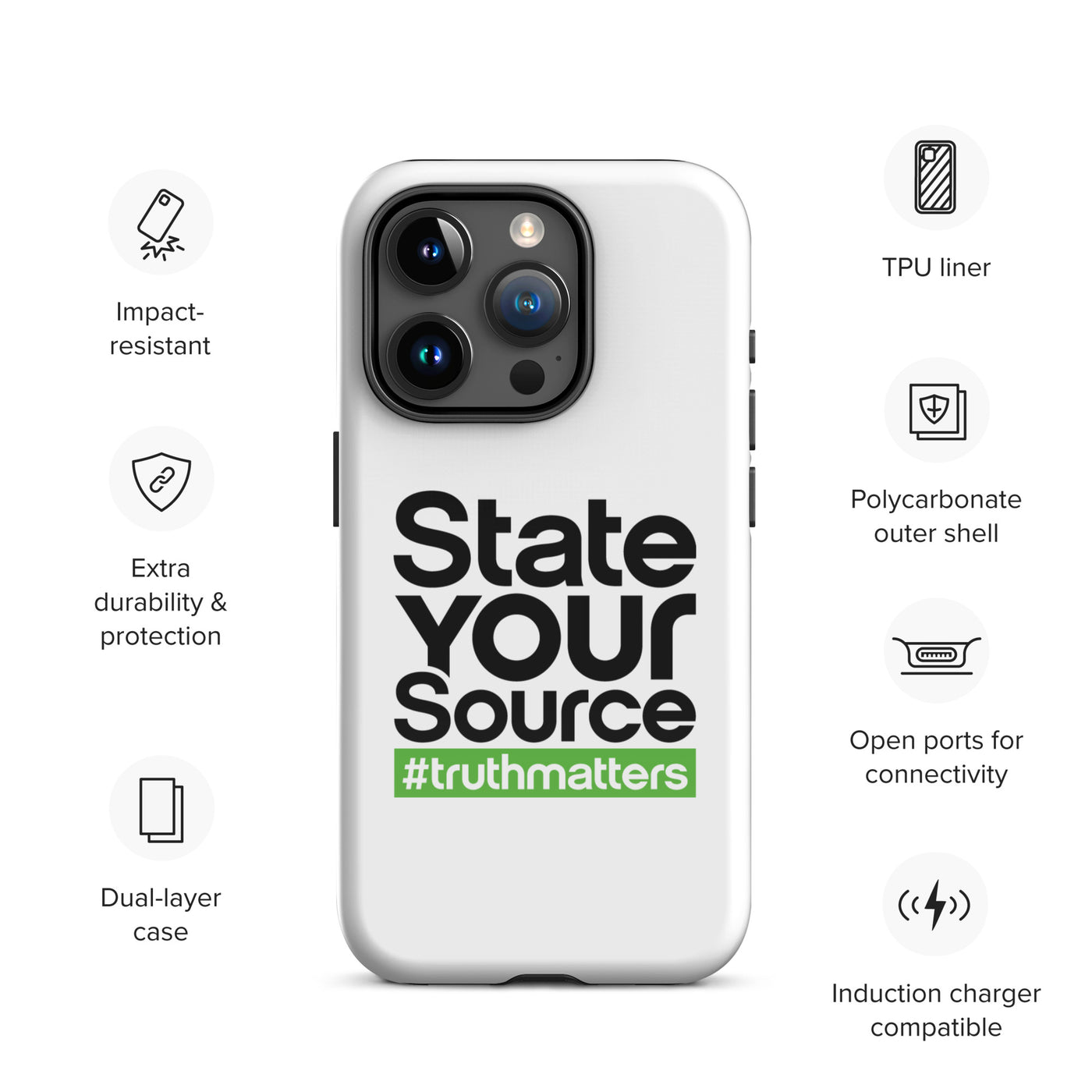 State Your Source- Tough Case for iPhone®s