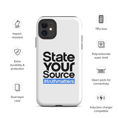 State Your Source- Tough Case for iPhone®s BLUE