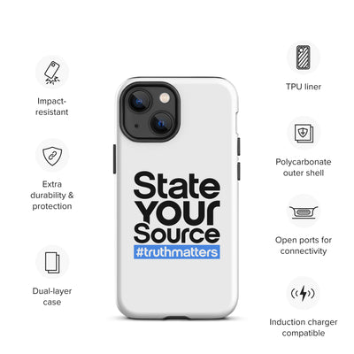 State Your Source- Tough Case for iPhone®s BLUE