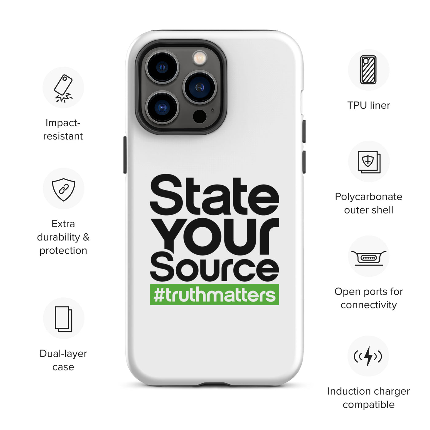 State Your Source- Tough Case for iPhone®s