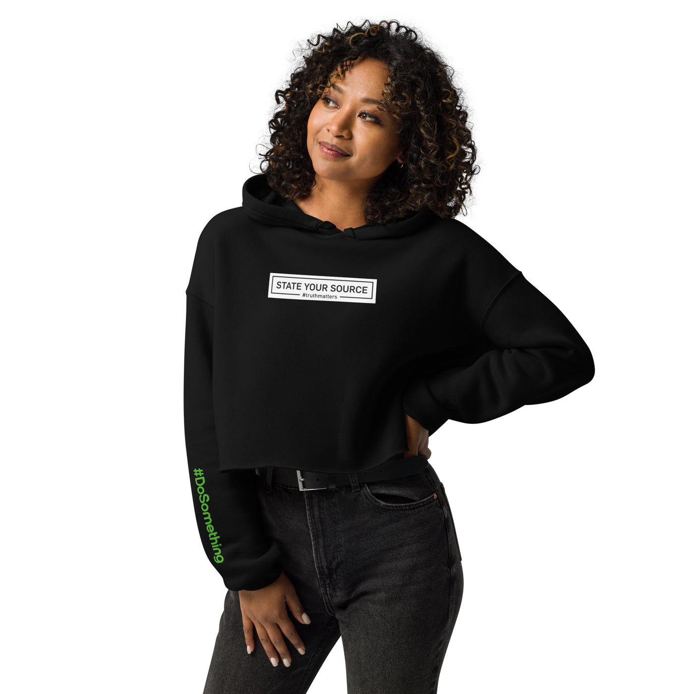 State Your Source #DoSomething Crop Hoodie