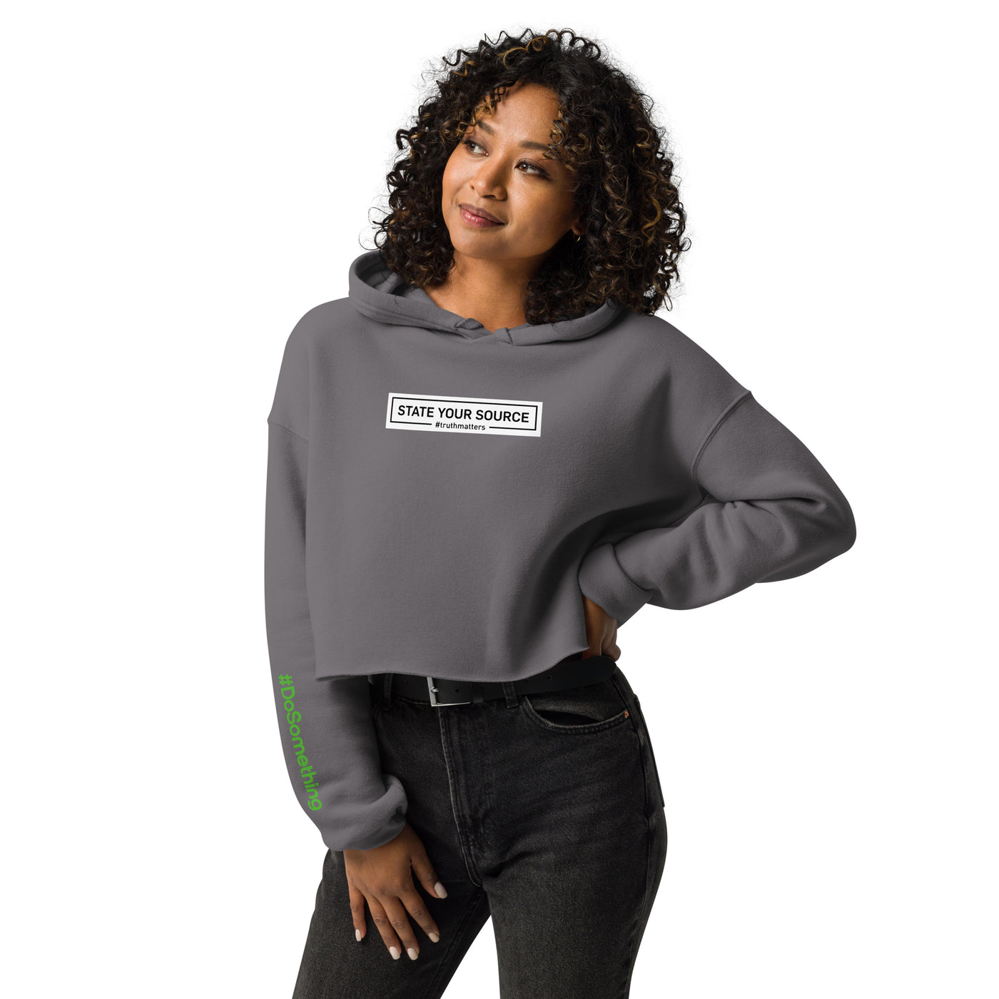 State Your Source #DoSomething Crop Hoodie