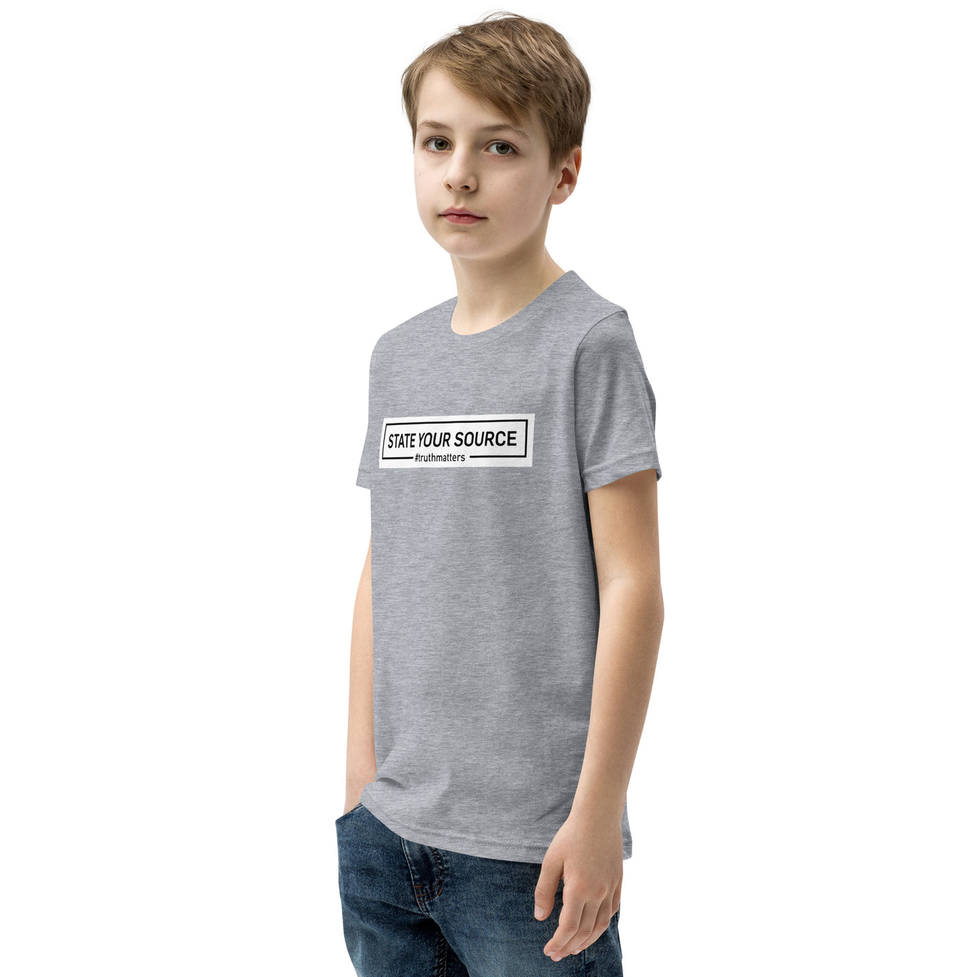 State Your Source- Youth Short Sleeve T-Shirt 2