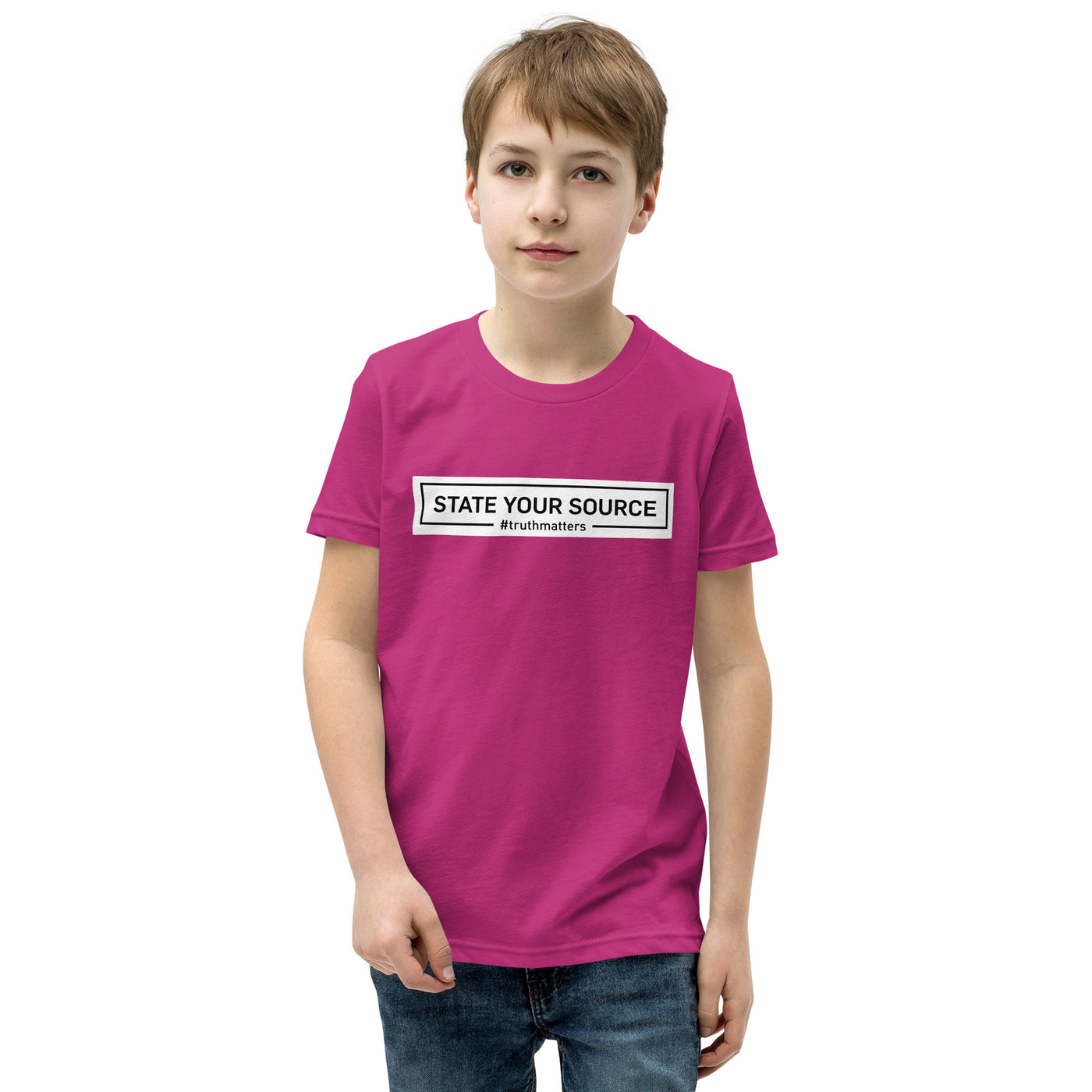 State Your Source- Youth Short Sleeve T-Shirt 2