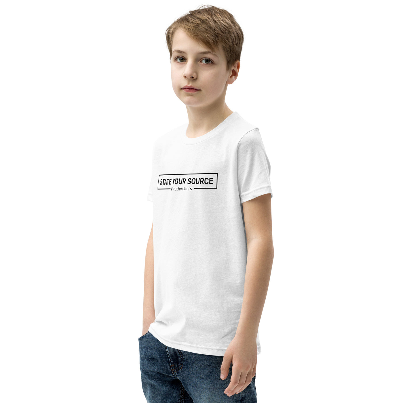 State Your Source- Youth Short Sleeve T-Shirt 2